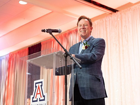 Kevin R. Boyle ('97) receiving the 2024 University of Arizona Alumni of the Year Award 