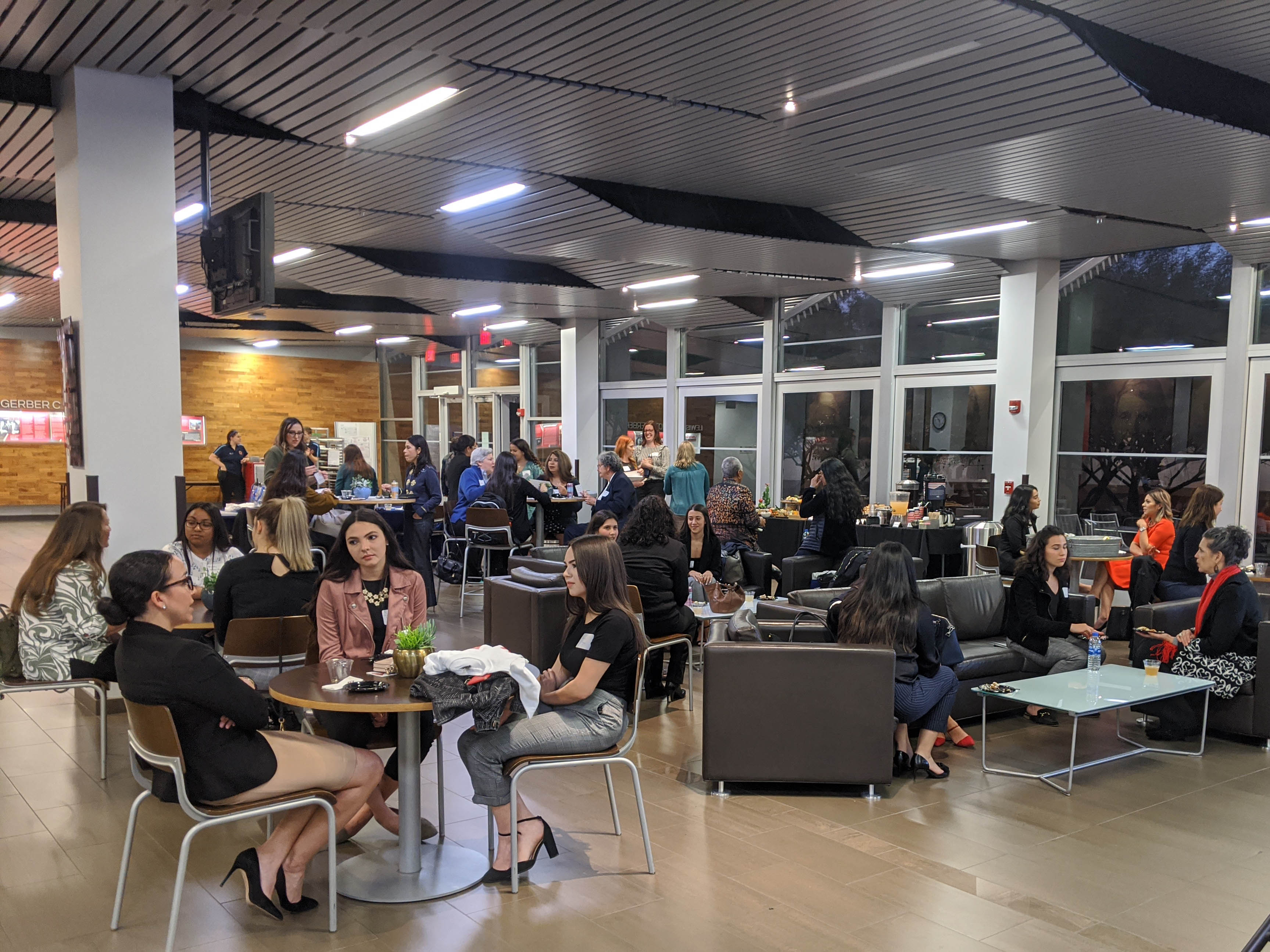A Lawtina Mentoring Program networking gathering in early 2020. A Lawtina Mentoring Program networking gathering in early 2020.