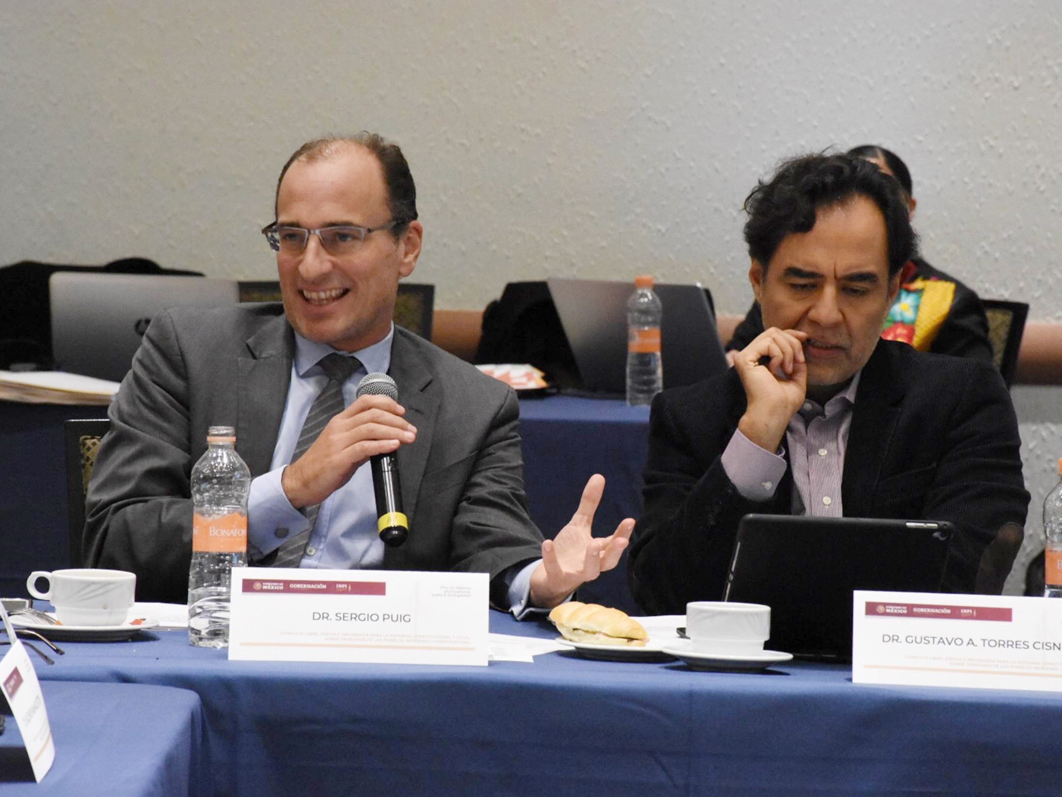 Professor Sergio Puig sitting on a committee to draft the Mexican Constitutional Reform on Indigenous Peoples Rights