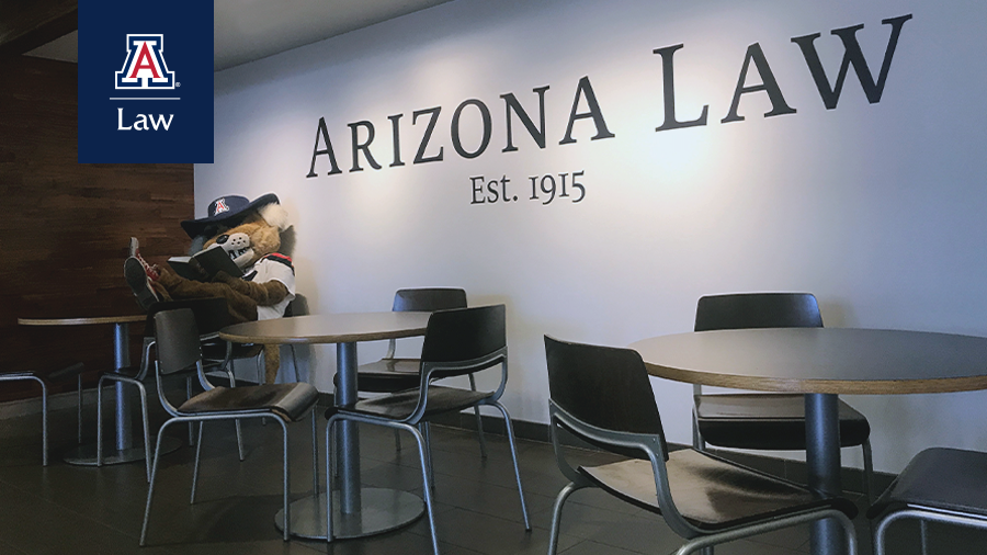Wilber Studying in Arizona Law Lobby 