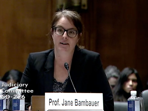 University of Arizona Law Professor Jane Bambauer testifying before the Senate Judiciary Committee