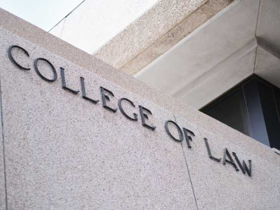 College of Law sign on building