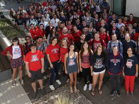 University of Arizona Law student group at Homecoming outside the school