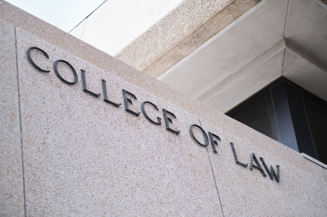 College of Law sign on building
