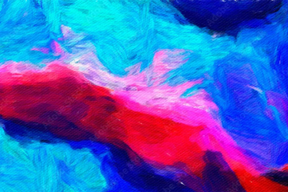 abstract red and blue watercolor