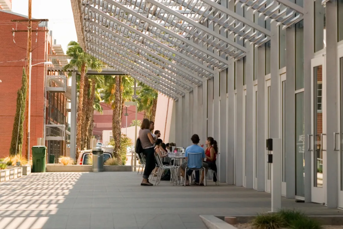 University of Arizona James E. Rogers College of Law courtyard