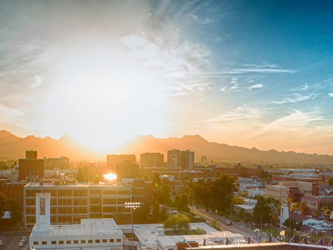 University of Arizona Campus Sunset University of Arizona Campus Sunset