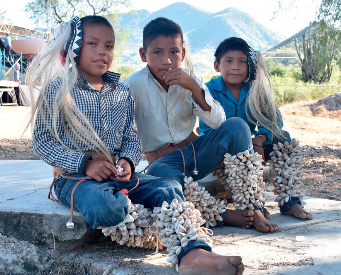 Three young indigenous boys