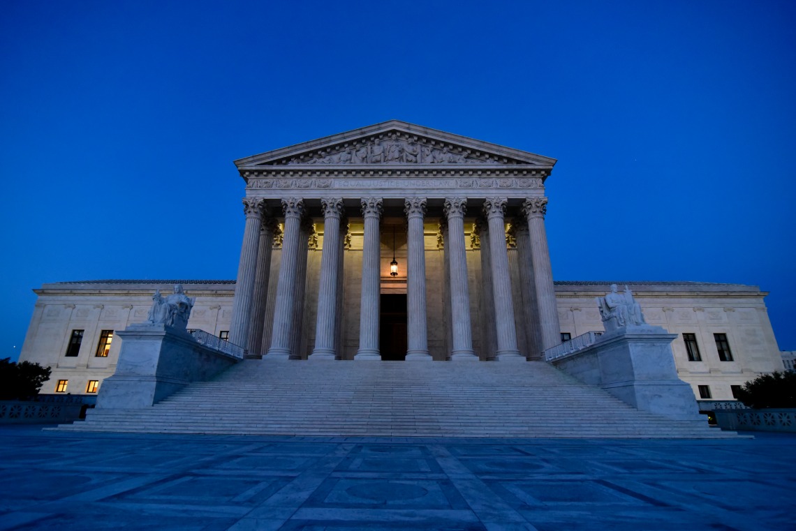 Exterior view of the United States Supreme Court