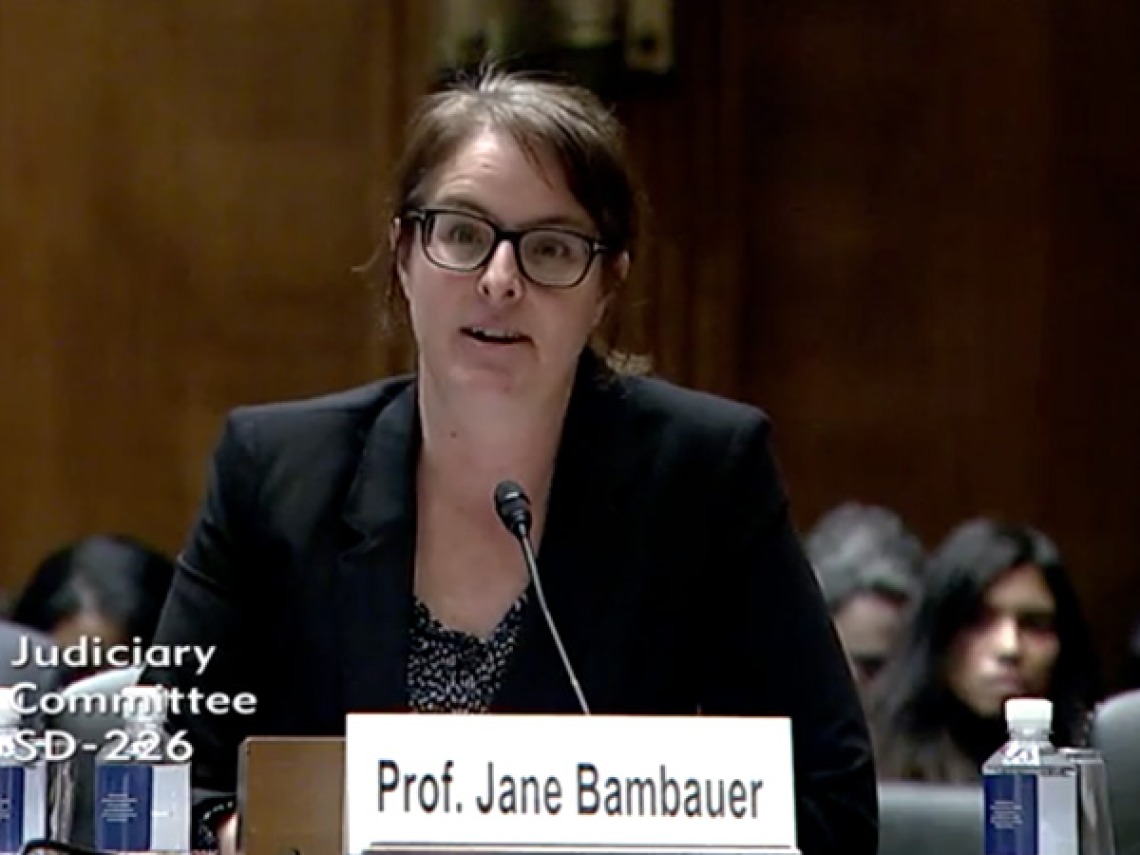 University of Arizona Law Professor Jane Bambauer testifying before the Senate Judiciary Committee