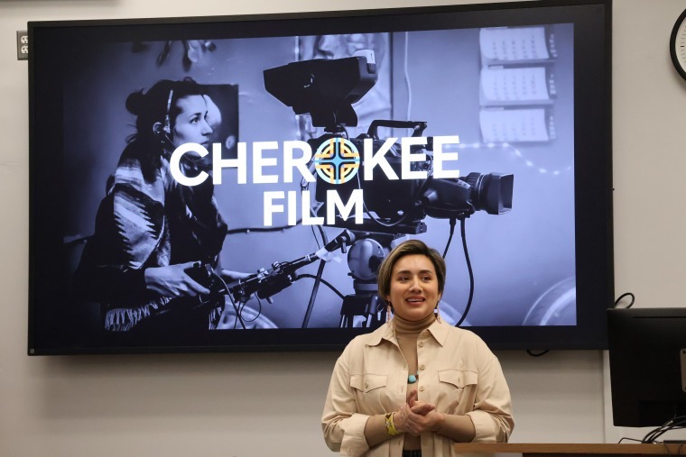 Cherokee Film Production Manager Maggie Cunningham (Pawnee) came to Tucson for a special screening of the docuseries 'Osiyo, Voices of the Cherokee People.'