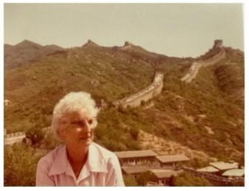Aunt Izzy at the Great Wall of China
