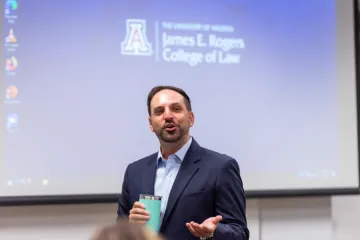 Professor standing in front of a class