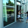 students exiting main law school lobby
